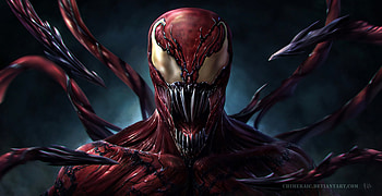 Carnage Digital Art, carnage, digital-art, supervillain, superheroes, artwork, artist, deviantart HD wallpaper
