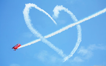 Heart Cloud, velentine, 3d, abstract, love, plane, , sky, heart, cloud HD wallpaper