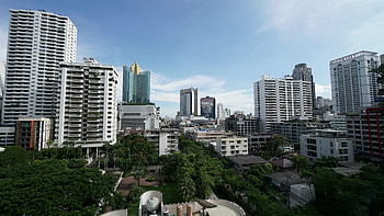 Bangkok Skyline, Bangkok city, Thailand, Stock video HD wallpaper