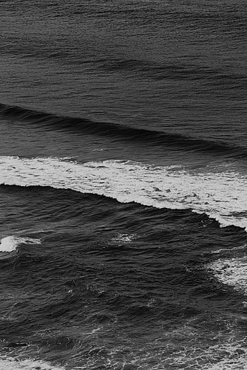 Nature, Water, Waves, Ocean, Bw, Chb HD phone wallpaper