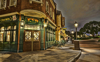 Street, night, r, city HD wallpaper