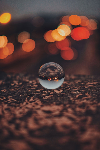 Reflection, Transparent, Macro, Glare, Glass, Ball, Bokeh, Boquet HD phone wallpaper