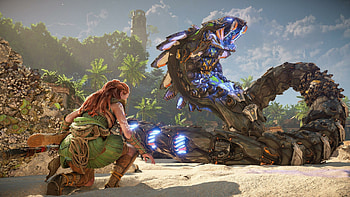 Slitherfang and Aloy, Horizon Forbidden West HD wallpaper