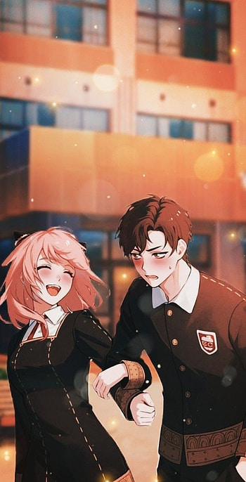 anya and damian, art, cartoon HD phone wallpaper