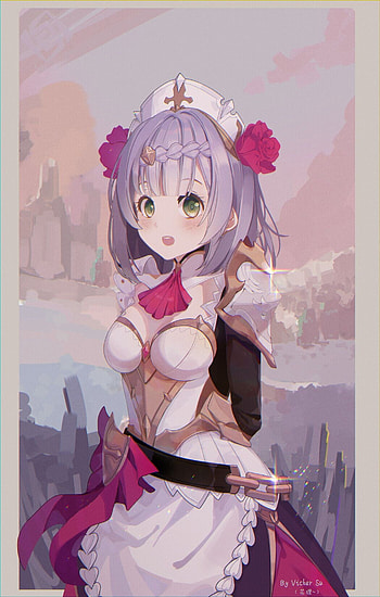 Noelle, genshin, fanart HD phone wallpaper