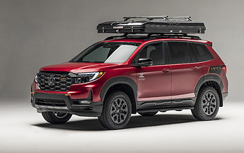 2021, Honda Passport, TrailSport Rugged Roads Project, , front view, exterior, new red Honda Passport, tuning Honda Passport, Japanese cars, Honda HD wallpaper