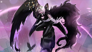 Raven Girl , raven, artist, artwork, digital-art, deviantart HD wallpaper