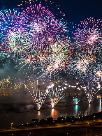 fireworks display, Stunning visuals, Festive celebration HD phone wallpaper