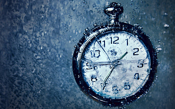 Water, Clock, Drops, Miscellanea, Miscellaneous, Under Water, Underwater HD wallpaper
