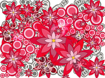 Flowers, circles, abstract HD wallpaper