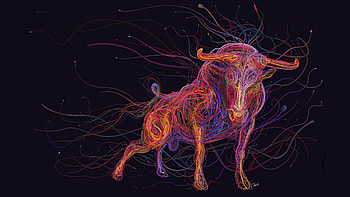 Digital Bull HD wallpaper