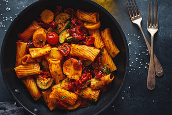 Pasta, spicy, food, noodle HD wallpaper