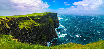 Nature, Grass, Sea, Rock, Break, Precipice, Surf HD wallpaper