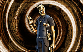 Shadow Midas, brown grunge background, Fortnite, vortex, Fortnite characters, Shadow Midas Skin, Fortnite Battle Royale, Shadow Midas Fortnite HD wallpaper