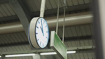 Public train station, Clock HD wallpaper
