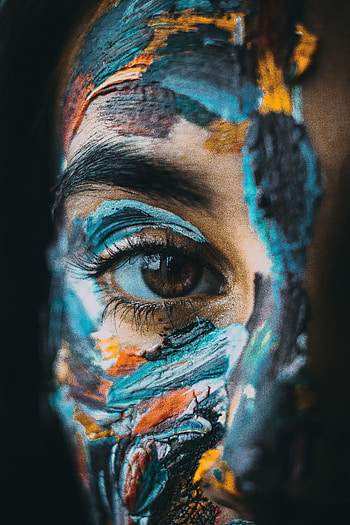 Miscellanea, Miscellaneous, Paint, Face, Eye HD phone wallpaper