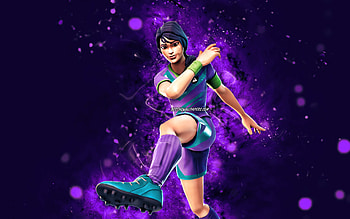 Clinical Crosser, , violet neon lights, Fortnite Battle Royale, Fortnite characters, Clinical Crosser Skin, Fortnite, Clinical Crosser Fortnite HD wallpaper