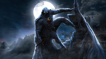Moon Knight Battle Ready, moon-knight, tv-shows, superheroes, artist, artwork, digital-art, artstation HD wallpaper