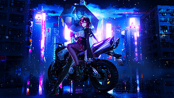Kafka , The Stelleron Hunter | Honkai Star Rail, Honkai: Star Rail, Kafka (Honkai: Star Rail), motorcycle, Anime, anime girl, anime motorcycle HD wallpaper