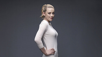 Lili Reinhart, american actress, white dress HD wallpaper