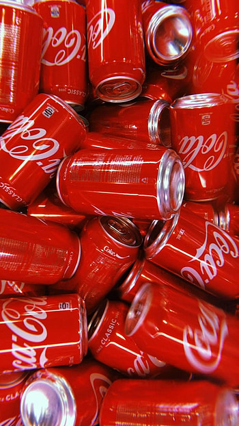 Red Aesthetic, Red Coca Bottle HD phone wallpaper