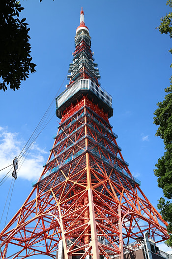 Tokyo Tower, City attraction, Architectural wonder, Tokyo landmark HD phone wallpaper