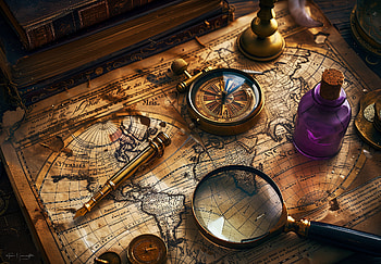 Artistic Exploration: Vintage Map Painting, artistic, painting HD wallpaper