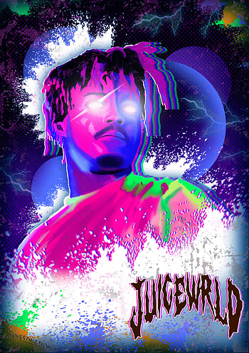 Juice wrld, magenta, art HD phone wallpaper