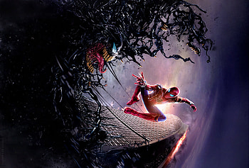 Venom Vs Spiderman, venom, spiderman, artwork, artist, digital-art, deviantart, superheroes, supervillain HD wallpaper