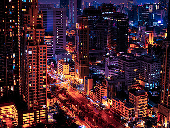 Cities, Lights, Dark, Night City, Glow HD wallpaper