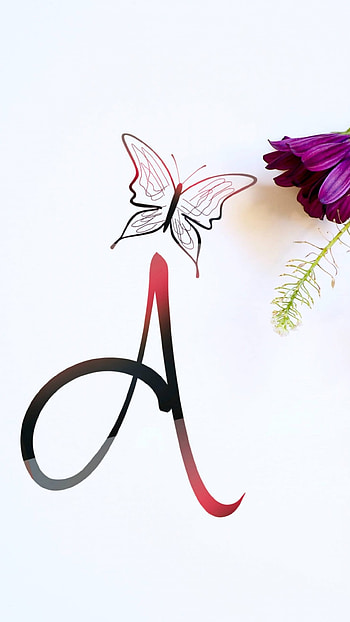 A Name Ka, Butterfly Background HD phone wallpaper