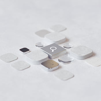Geometric abstract representation of AI technology with digital elements. HD phone wallpaper