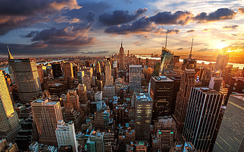 New York , Urban beauty, Reflections, City lights HD wallpaper