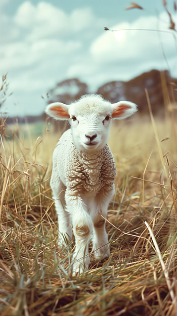 Adorable Lamb in Field - , lamb HD phone wallpaper