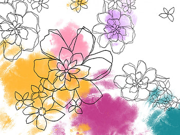 Flower Illustration, colours, flowers, art, drawing HD wallpaper