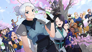 Valorant Sakura Squad — Jett, Astra, Fade, Skye & Reyna, Jett (Valorant), Astra (Valorant), Fade (Valorant), Skye (Valorant), Reyna (Valorant), video game, Valorant HD wallpaper