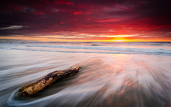 Sunrise Beach 3, sunrise, beach, nature HD wallpaper