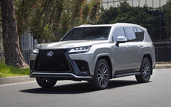 2021, Lexus LX 600 F Sport, front view, exterior, USA version, new silver Lexus LX, japanese cars, Lexus HD wallpaper