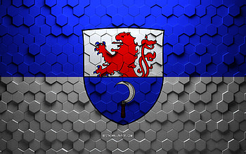 Flag of Remscheid, honeycomb art, Remscheid hexagons flag, Remscheid, 3d hexagons art, Remscheid flag HD wallpaper