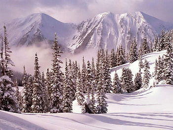 Winter, Nature, Mountains, Snow, Shadows HD wallpaper