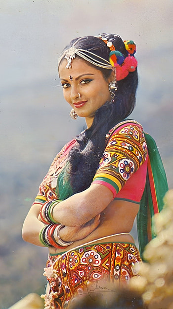 Rekha, bollywood actress, vintage HD phone wallpaper