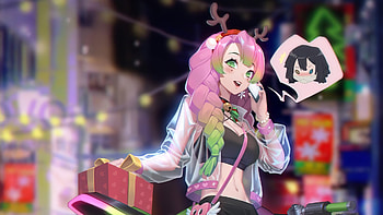 Anime Girl Gifting Presents On Christmas , anime-girl, anime, artist, artwork, digital-art, artstation HD wallpaper