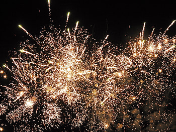 Fireworks In Gold, Abstract, Fireworks, Golden, graphy, Summer, Sky HD wallpaper