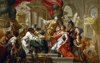 Alexander the Great, Jerusalem, Sebastiano Conca, Art painting HD wallpaper