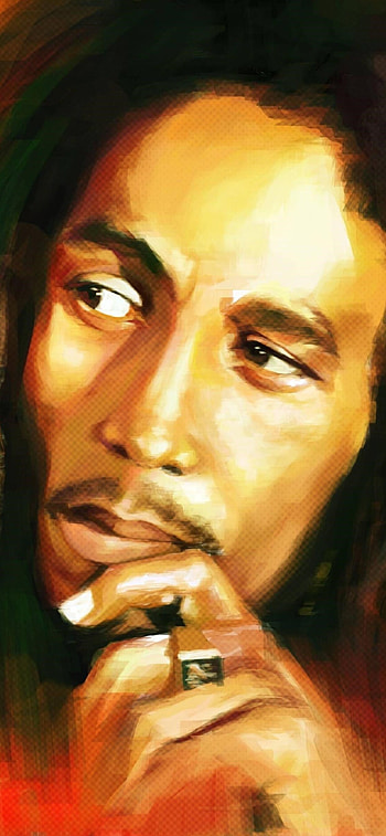 Bob Marley, Celebs, Painting, XS Max HD phone wallpaper