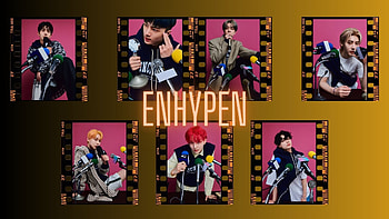 Enhypen orange/black, music, ENHYPEN HD wallpaper