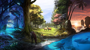Our Nature, nature, artist, artwork, digital-art, deviantart HD wallpaper