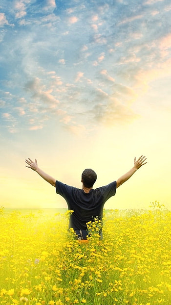 Single Boy Attitude, Happy, nature background HD phone wallpaper