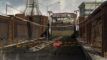 New Vegas Gate, post apocalyptic, video game, Fallout: New Vegas HD wallpaper
