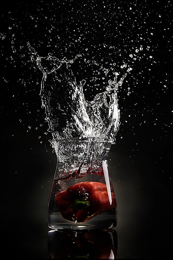Water, Food, Pepper, Spray, Glass HD phone wallpaper